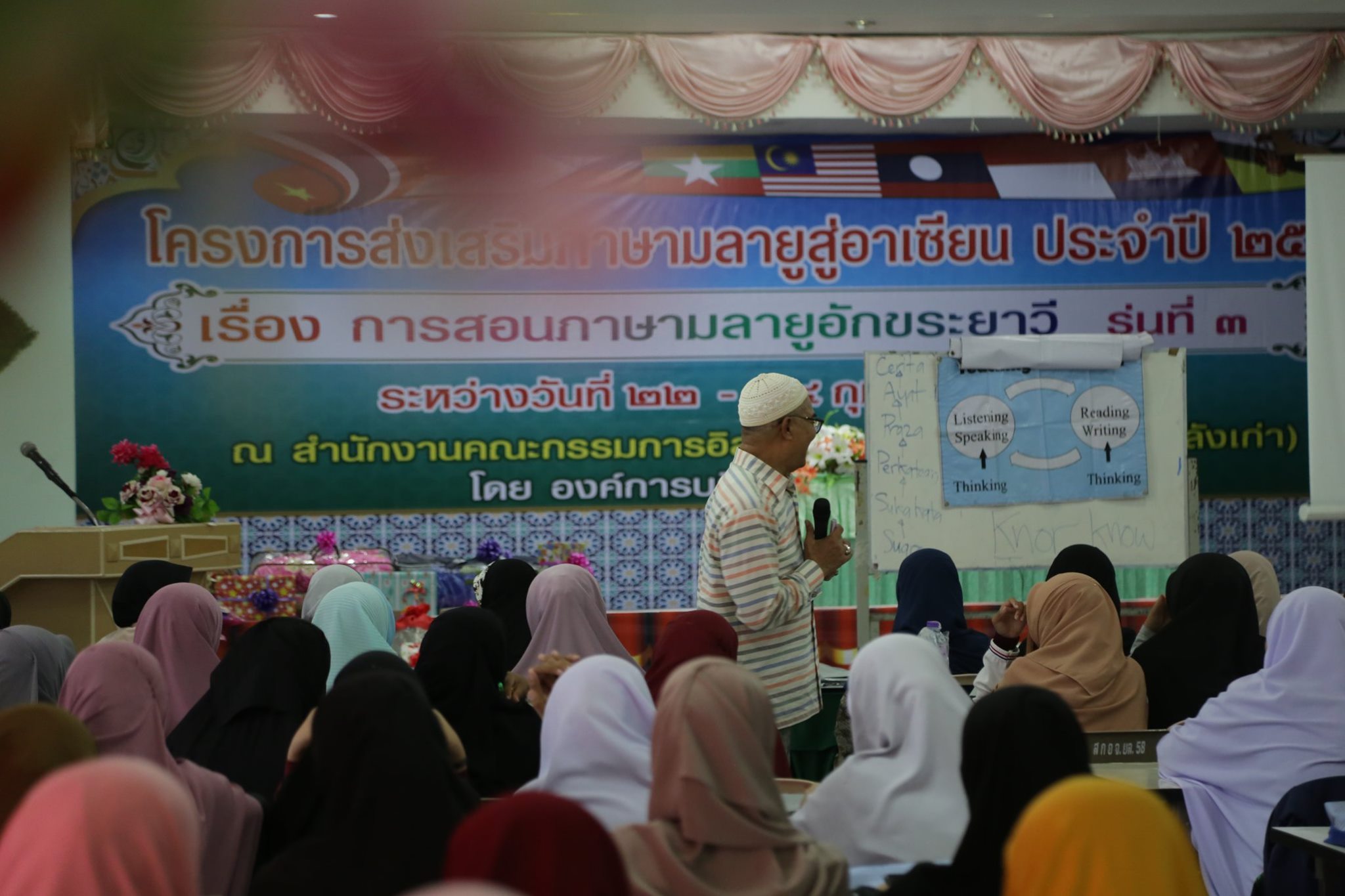 พิธีปิดโครงการส่งเสริมภาษามลายูสู่อาเซียน ประจำปี 2563 ” เรื่อง “ การสอนภาษามลายูอักขระยาวี” รุ่นที่ 3 ระหว่างวันที่ 22 - 24 กุมภาพันธ์ 2563